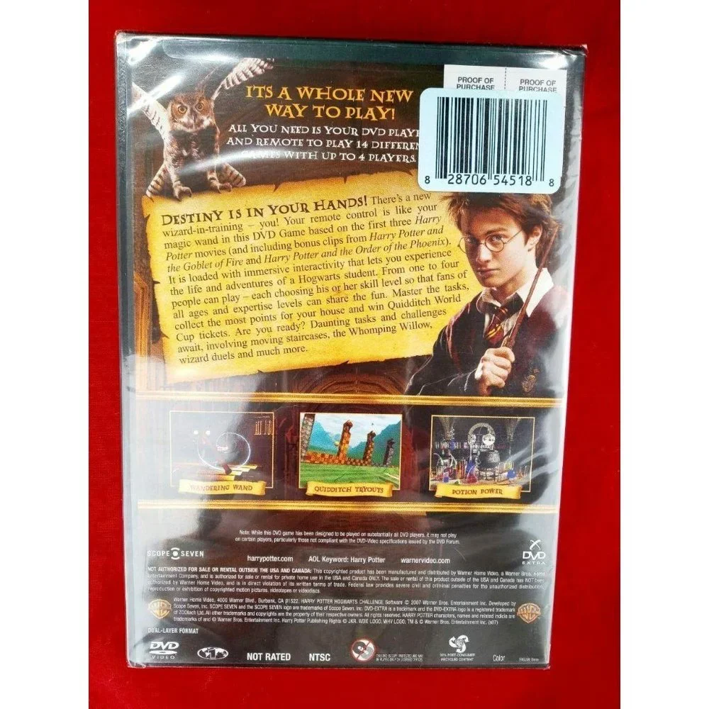 Harry Potter Interactive DVD Game Hogwarts Challenge 2007 New Play On DVD Player